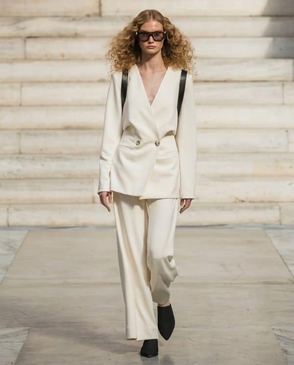 New Collection KOURBELA SARTORIAL TENDERNESS FITTED BLAZER & LONG TROUSER