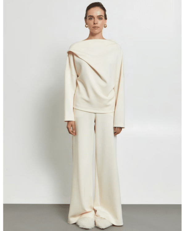 New Collection KOURBELA SARTORIAL TENDERNESS LONGSLEEVE TOP WITH FOLDED SHOULDER