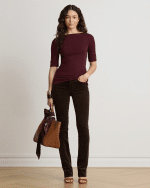New Collection LAUREN RALPH LAUREN STRECH COTTON BOATNECK T-SHIRT