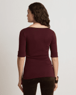 New Collection LAUREN RALPH LAUREN STRECH COTTON BOATNECK T-SHIRT
