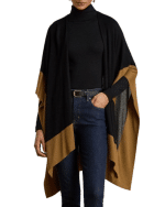 New collection LAUREN RALPH LAUREN TSU WT RN B-PONCHO BLACK-TAUPE
