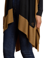 New collection LAUREN RALPH LAUREN TSU WT RN B-PONCHO BLACK-TAUPE