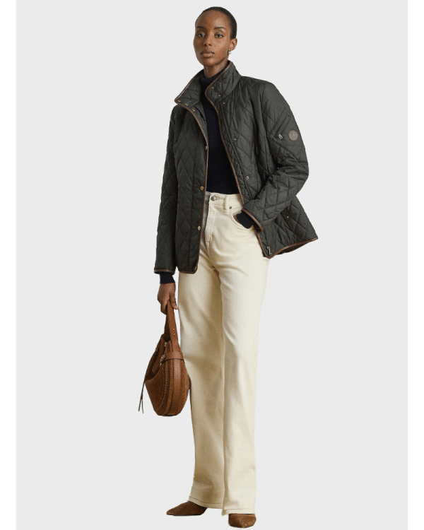 New Collection LAUREN RALPH LAUREN QUILTED JACKET OLIVE