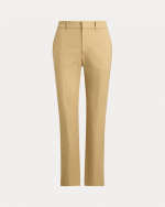New Collection LAUREN RALPH LAUREN COTTON SLIM STRAIGHT TROUSERS BIRTCH TAN