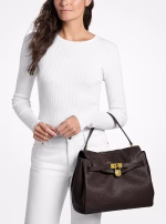 New Collection MICHAEL KORS HAMILTON LARGE TAXTURED LEATHER SLOUCHY SATCHEL