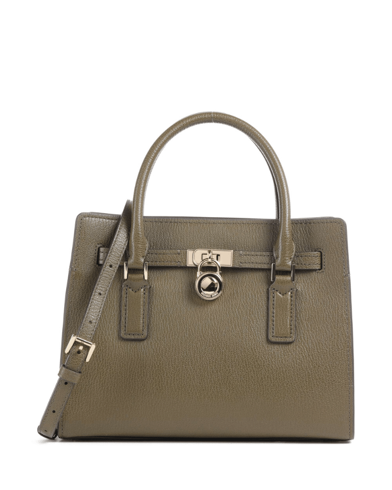 New Collection MICHAEL KORS HAMILTON MODERNE SMALL HANDBAG GRAINED COW LEATHER LODEN New Collection MICHAEL KORS HAMILTON MODERNE SMALL HANDBAG GRAINED COW LEATHER LODEN