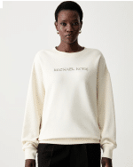 New Collection MICHAEL KORS LOGO EMBOSSED COTTON SWEATER