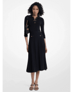New Collection MICHAEL KORS STRETCH KNIT POLO SWEATER DRESS