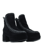 New Collection MOU SUEDE LEATHER PLATFORM BOOTS WOMEN