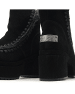 New Collection MOU SUEDE LEATHER PLATFORM BOOTS WOMEN