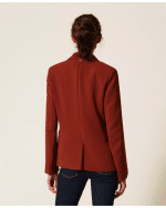 New collection TWEENSET CREPE BLAZER WITH HEART – SHAPED BUTTOM