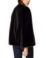 New Collection TWINSET BLACK FAUX FUR CAPE