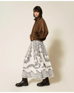 New collection TWEENSET ENVERS SATIN PALAZZO TROUSERS