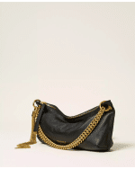 New Collection TWINSET LEATHER HOBO BAG WITH TASSEL