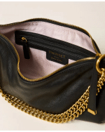 New Collection TWINSET LEATHER HOBO BAG WITH TASSEL