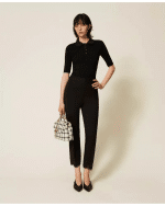 New Collection TWINSET BLACK TROUSERS