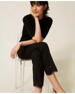 New Collection TWINSET BLACK TROUSERS
