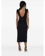 New Collection ELISABBETTA FRANCHI BLACK DRESS WITH 3D DETAILS