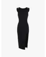 New Collection ELISABBETTA FRANCHI BLACK DRESS WITH 3D DETAILS