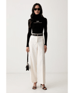 New Collection ELISABETTA FRANCHI LOGO-EMPROIDERED ROLL – NECH SWEATER