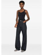 New Collection ELISABETTA FRANCHI LOGO-PRINT RIBBED-KNIT TANK TOP
