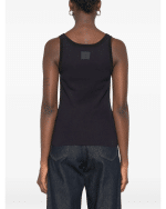 New Collection ELISABETTA FRANCHI LOGO-PRINT RIBBED-KNIT TANK TOP