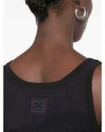 New Collection ELISABETTA FRANCHI LOGO-PRINT RIBBED-KNIT TANK TOP