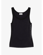 New Collection ELISABETTA FRANCHI LOGO-PRINT RIBBED-KNIT TANK TOP