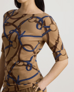 New Collection LAUREN RALPH LAUREN BELTING – PRINT COAT BOATNECH T-SHIRT