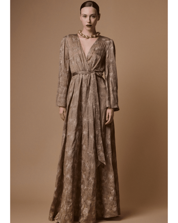 New Collection BE YOU EMBROIDERED WRAP MAXI DRESS