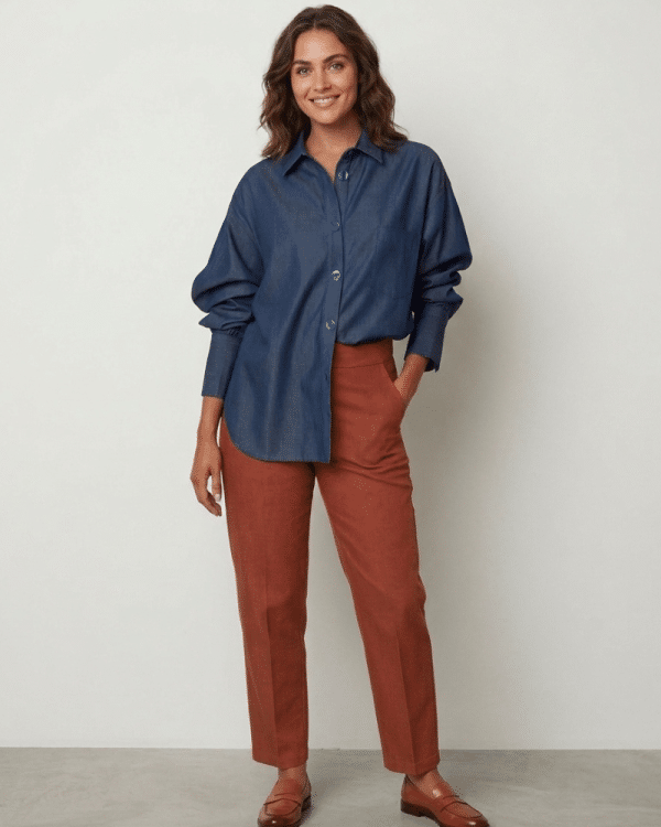 New Collection CKONTOVA BLUE DENIM SHIRT