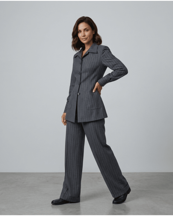 New Collection CKONTOVA BLUE STRIPED BLAZER & STRIPED PANTS