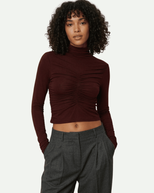 New Collection CKONTOVA BORDEAUX SOFT TOUCH BLOUSE