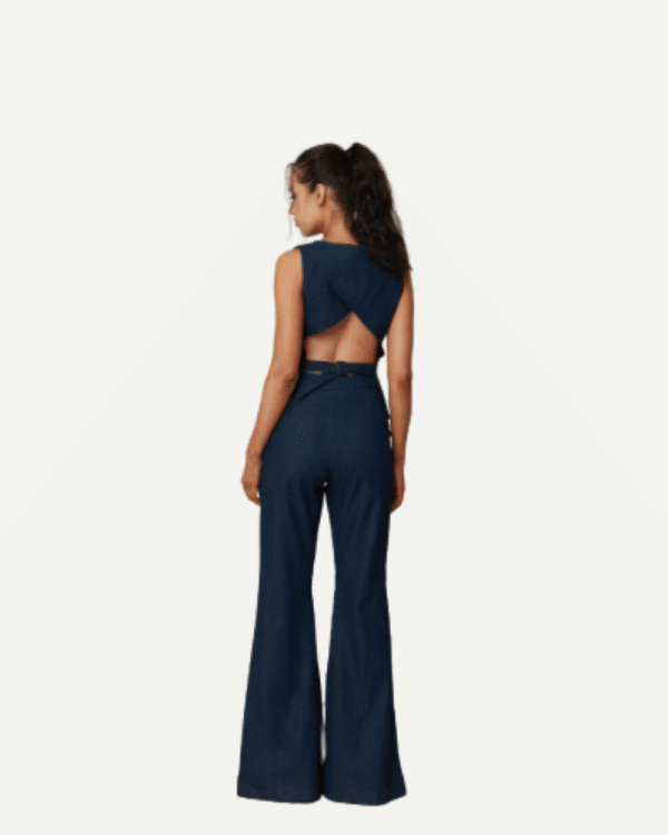 New Collection CKONTOVA DARK BLUE DENIM BELL PANTS  & DENIM VEST