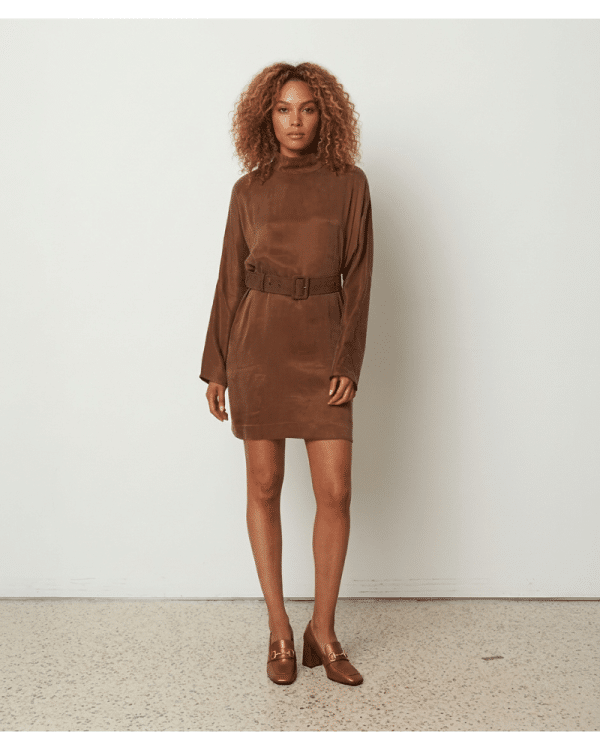 New Collection CKONTOVA ICON MOCH BROWN DRESS