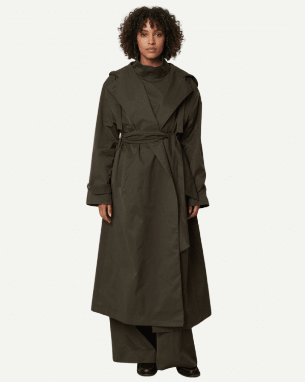 New Collection CKONTOVA KHAKI LINEAR COAT
