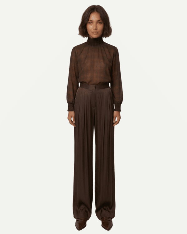 Default CKONTOVA SHEER PLAID BLOUSE AS SEEN