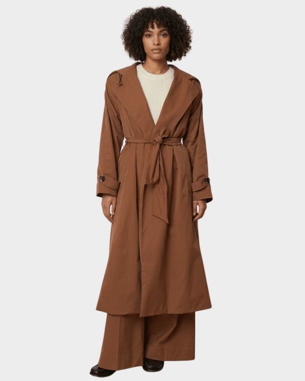 New Collection CKONTOVA TAN LINEAR COAT