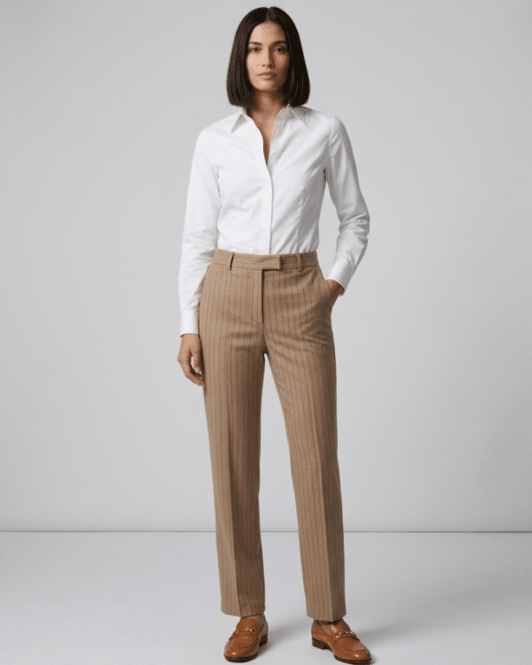 New Collection CKONTOVA WHITE COTTON FITTED SHIRT