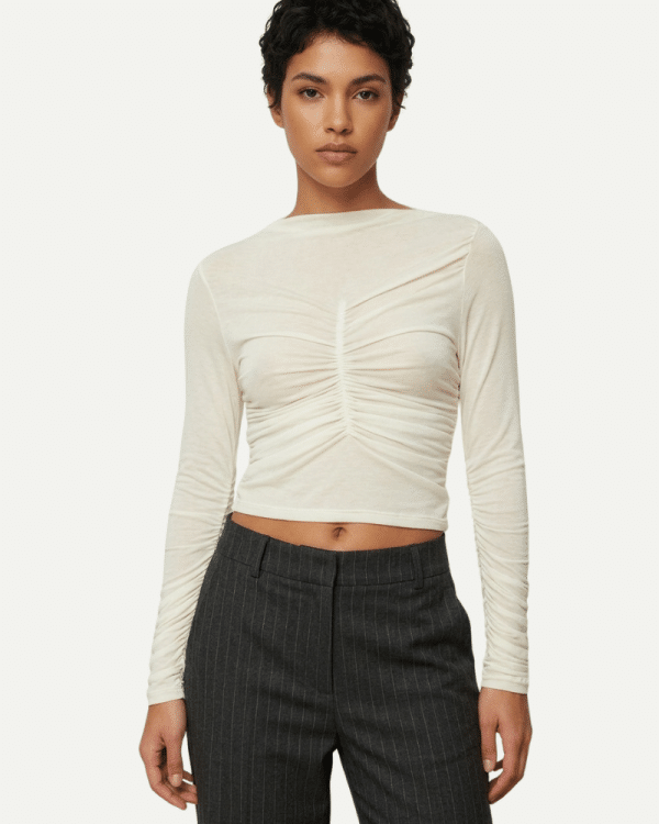 New Collection CKONTOVA WHITE SOFT TOUCH BLOUSE