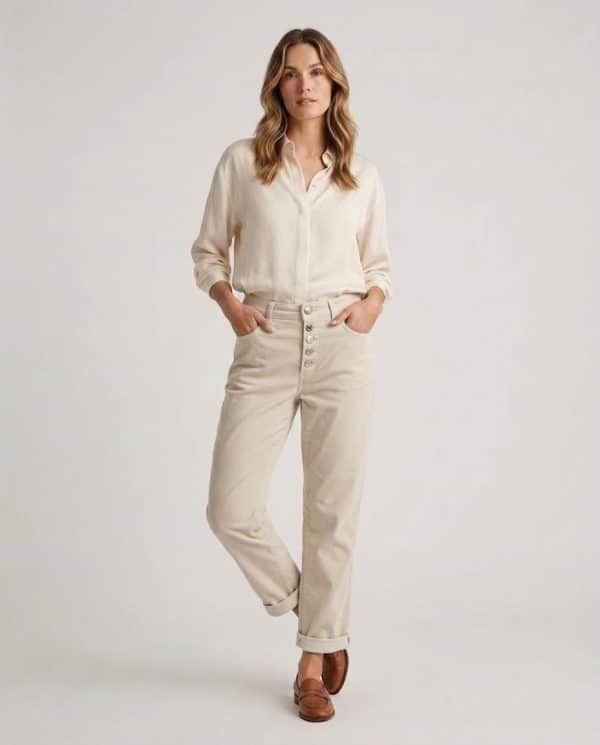 New Collection DONDUP KOONS LOOSE -FIT TROUSERS IN COTTON AND LYOCELL STRETCH VELVET