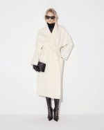 New Collection ELISABETTA FRANCI COAT IN WOOL DOUBLE CLOTH