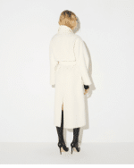New Collection ELISABETTA FRANCI COAT IN WOOL DOUBLE CLOTH