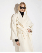 New Collection ELISABETTA FRANCI COAT IN WOOL DOUBLE CLOTH