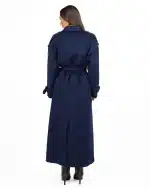 New Collection ELISABETTA FRANCHI WOMEN’S LONG DOUBLE -BREASTED COAT WITH BELT