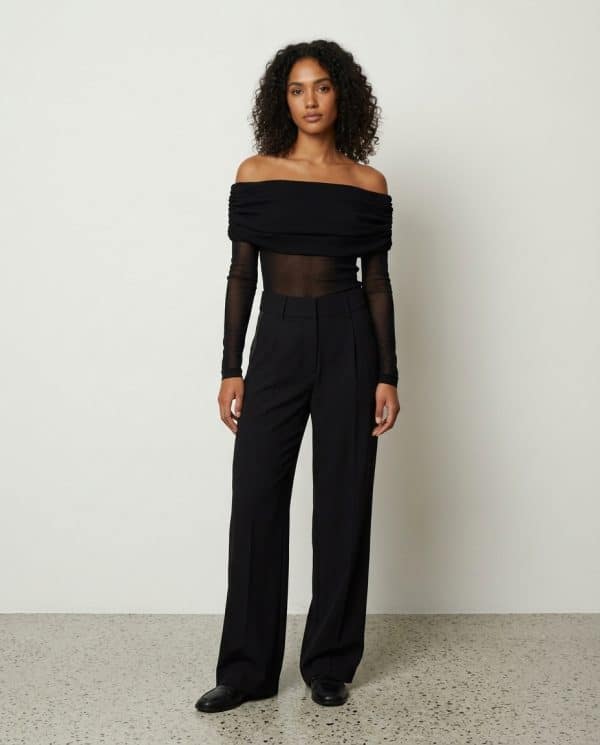 New Collection CCONTOVA BLACK OFF SHOULDER BLOUSE