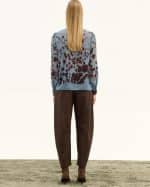 New Collection INNOCENT SKY BUE SHIRT WITH AN ABSTRACT PATTERN AND TIE DETAIL