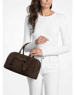New Collection MICHAEL KORS JES SET TRAVEL MEDIUM LOGO EMPOSSED DUFFEL CROSSBODY BAG