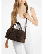 New Collection MICHAEL KORS JES SET TRAVEL MEDIUM LOGO EMPOSSED DUFFEL CROSSBODY BAG