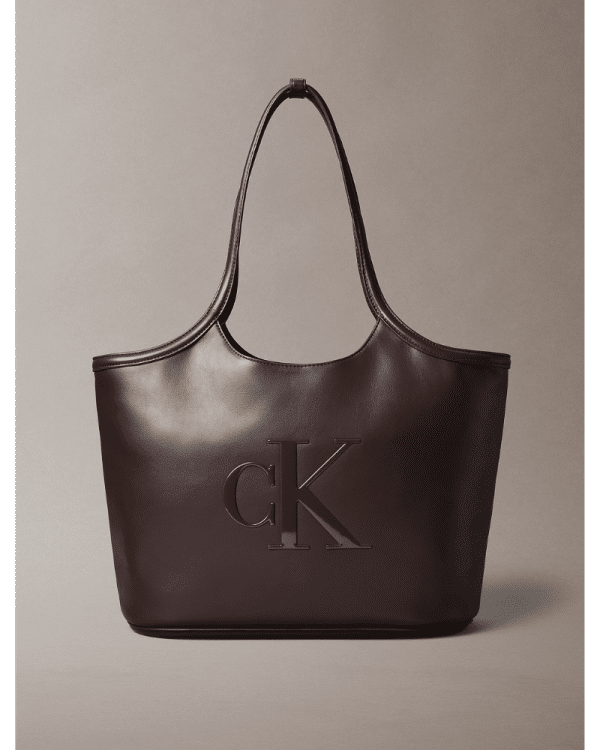 New Collection KALVIN KLEIN EMBOSSED MONOGRAM TOTE BAG